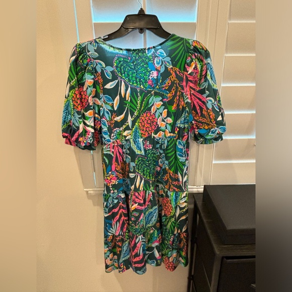 Lilly Pulitzer Chiara Tiered Dress Sunshine Jungle Floral Dress Size Medium - Picture 14 of 16